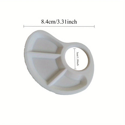 Durable Plastic Thumb Paint Palette – Ergonomic Scratch-Resistant Artist Palette for Painting, Smooth Surface (1-Pack)