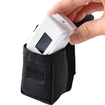 JUSTLANG Oximeter Storage Bag – Protective Clamshell Case with Velcro for Fingertip Pulse Oximeter