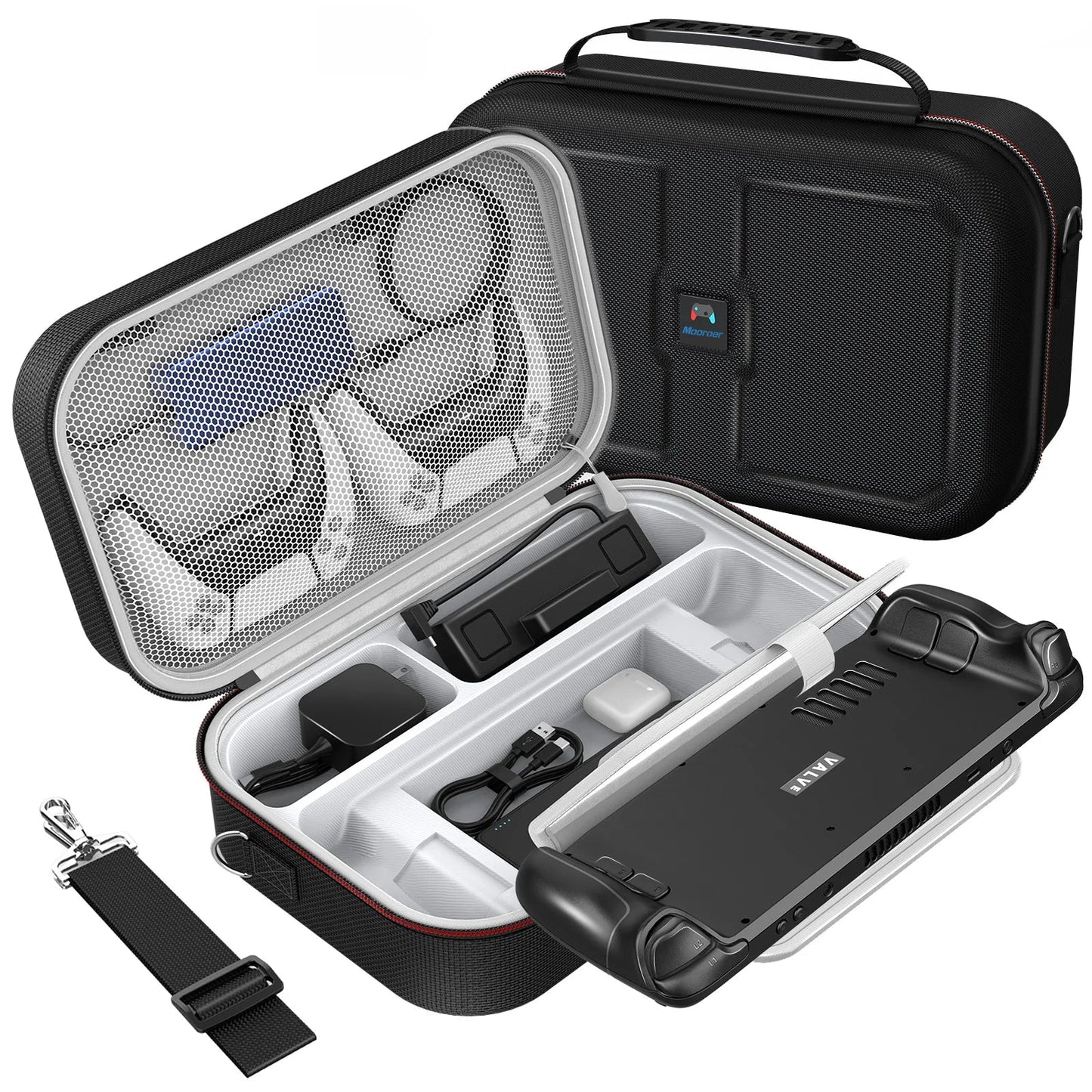 Steam Deck Carrying Case – Large Capacity Storage for Console & Accessories, Portable Case with Built-in Protection