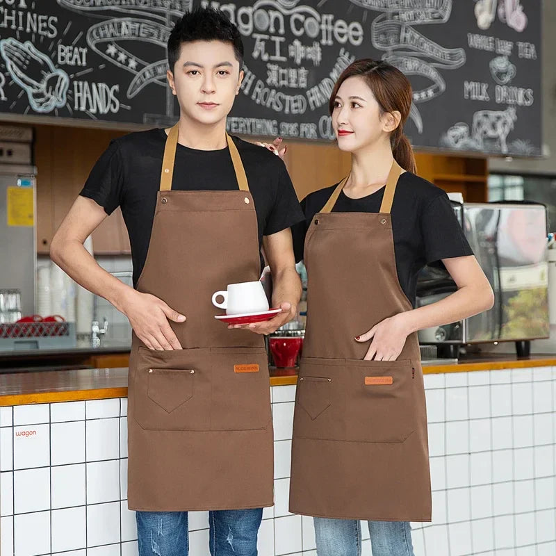 Waterproof Halter Apron – Unisex Kitchen Apron for Men & Women, Salon, Barbecue, Cleaning, Nail, and Roast Mandiles