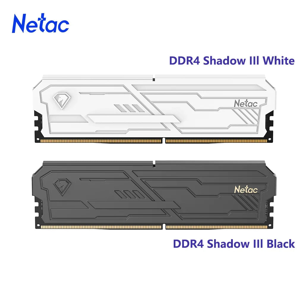 Netac DDR4 Desktop RAM - 3200/3600MHz UDIMM Memory with Aluminum Heatsink & XMP 2.0