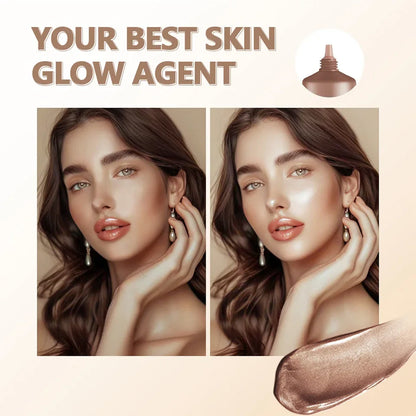 Glow Foundation Illuminator – Lightweight Glotion for Natural Radiance, Moisturizing Multi-Purpose Glow Enhancer & Highlighter