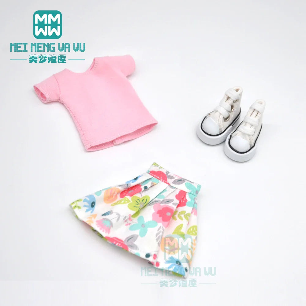 Blythe Doll Accessories Set – Fashion Sweatshirt, Shoe Covers & Sneakers for Blythe & Azone Dolls, Christmas Gift