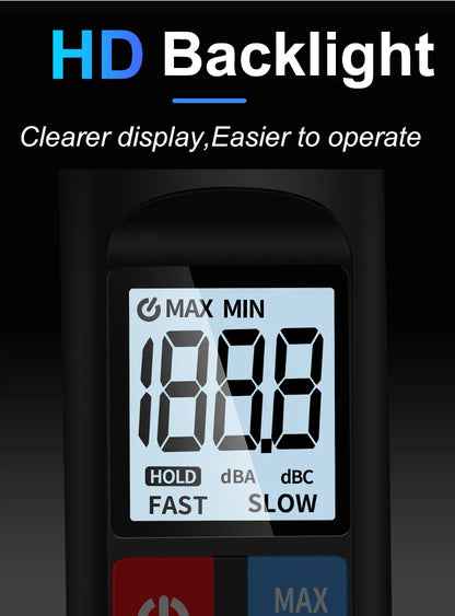 Digital Sound Level Meter — Portable Audio & Noise Decibel Meter 30-130dB
