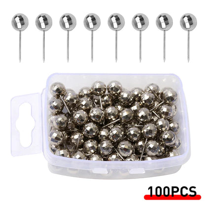 Portable DIY Round Metal Head Pins — Sewing & Craft Needle Pins with Storage Box for Clothing & Beads
