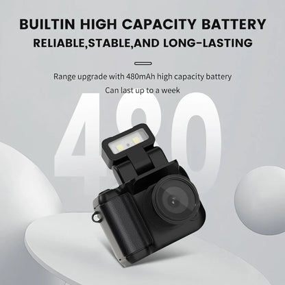 Y4000 Mini HD 1080P Camera with Screen – Portable Retro Compact Video Recorder with Flash and Battery Dock