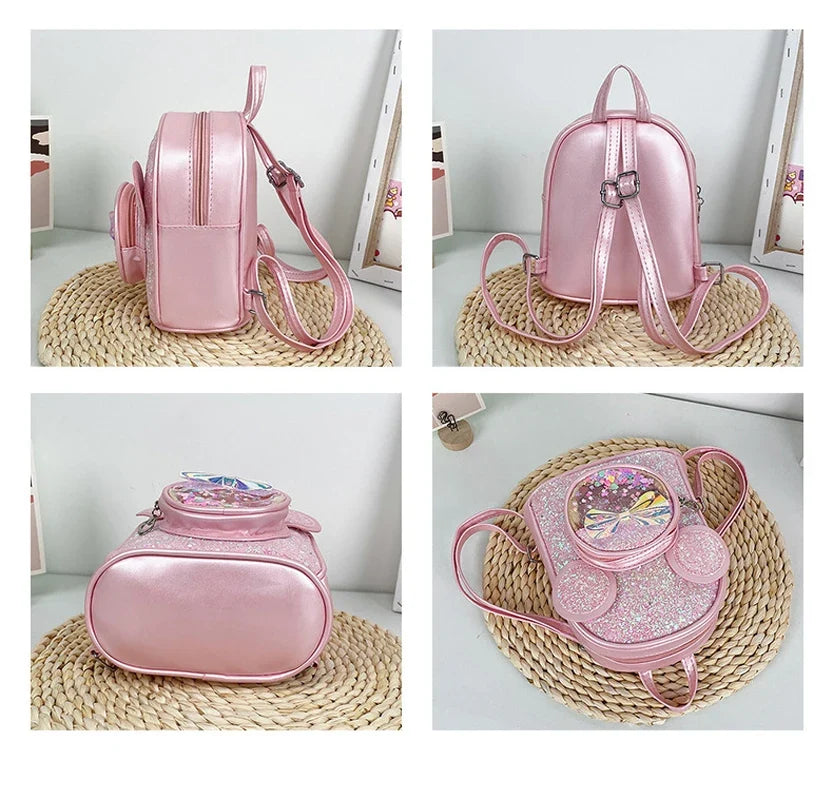 Kids Sequin Cartoon Mouse Backpack - Cute Princess Bag for Girls & Kindergarten