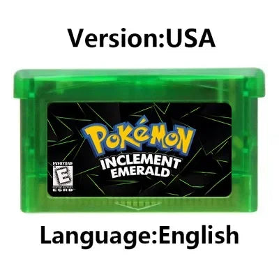 GBA Game Cartridge – 32-Bit Pokemon Series: Crown Clover, Unbound, Quetzal, Glazed, Gaia & Emerald Legacy