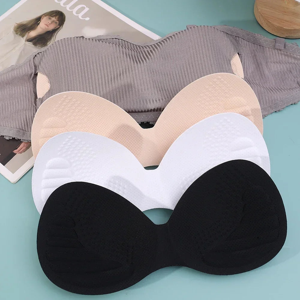 Thick Invisible Removable Push-Up Bra Pads – Latex Swimwear Inserts for Women, Chest Foam Cups