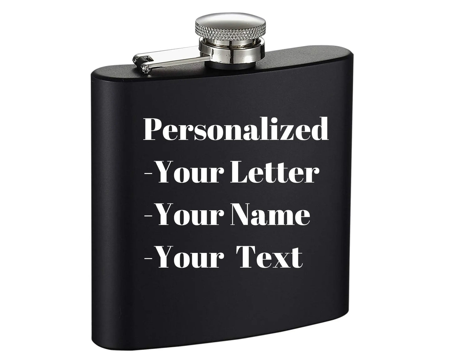 Personalized 6oz Stainless Steel Hip Flask – Engraved Gift for Best Man, Groom, Wedding with Custom Logo & Gift Box