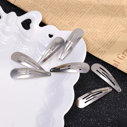 2/20PCS Silver Metal BB Hair Clips – Y2K Punk Drop-Shaped Hairpins for Girls DIY Hair Accessories & Jewelry Making