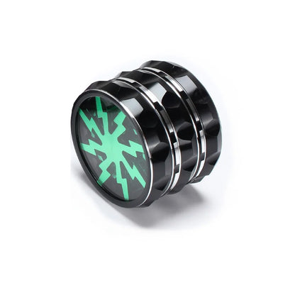 63mm 4-Layer Herb Grinder — Aluminum Alloy Spice Cutter with Lightning-Shaped Transparent Design