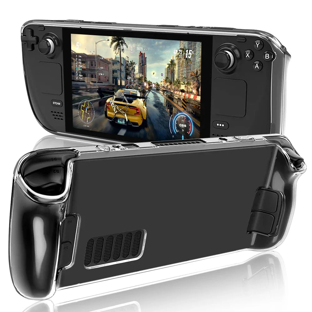 Transparent TPU Protective Case for Steam Deck – Anti-Drop Back Cover Sleeve Compatible with Steam Deck Accessories