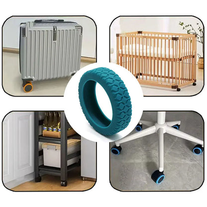 Silicone Luggage Wheel Protectors — Wear-Resistant Covers for Spinner Suitcase Wheels