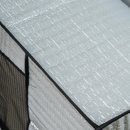 Portable Aluminum Foil Air Conditioner Cover - Multiple Size Options for Household Use - Dust, Sun, and Waterproof Protection