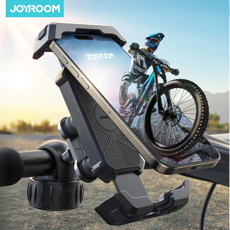 Joyroom Shockproof Bike & Motorcycle Phone Holder – Quick Install Mount with Vibration Dampener for 4.7-7" Phones