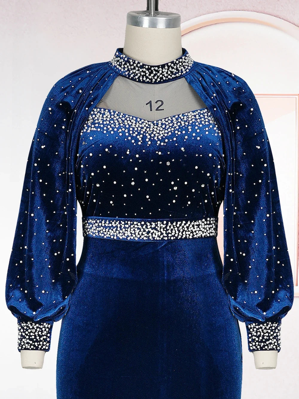 Plus Size African Party Dresses - 2026 Dashiki Ankara Velvet Wedding Gown Elegant Muslim Maxi Dress