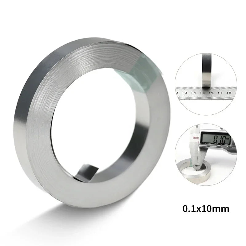 10m Roll 18650 Li-ion Battery Nickel-Plated Strip – 0.1-0.2mm Spot Welder Connector Steel Belt