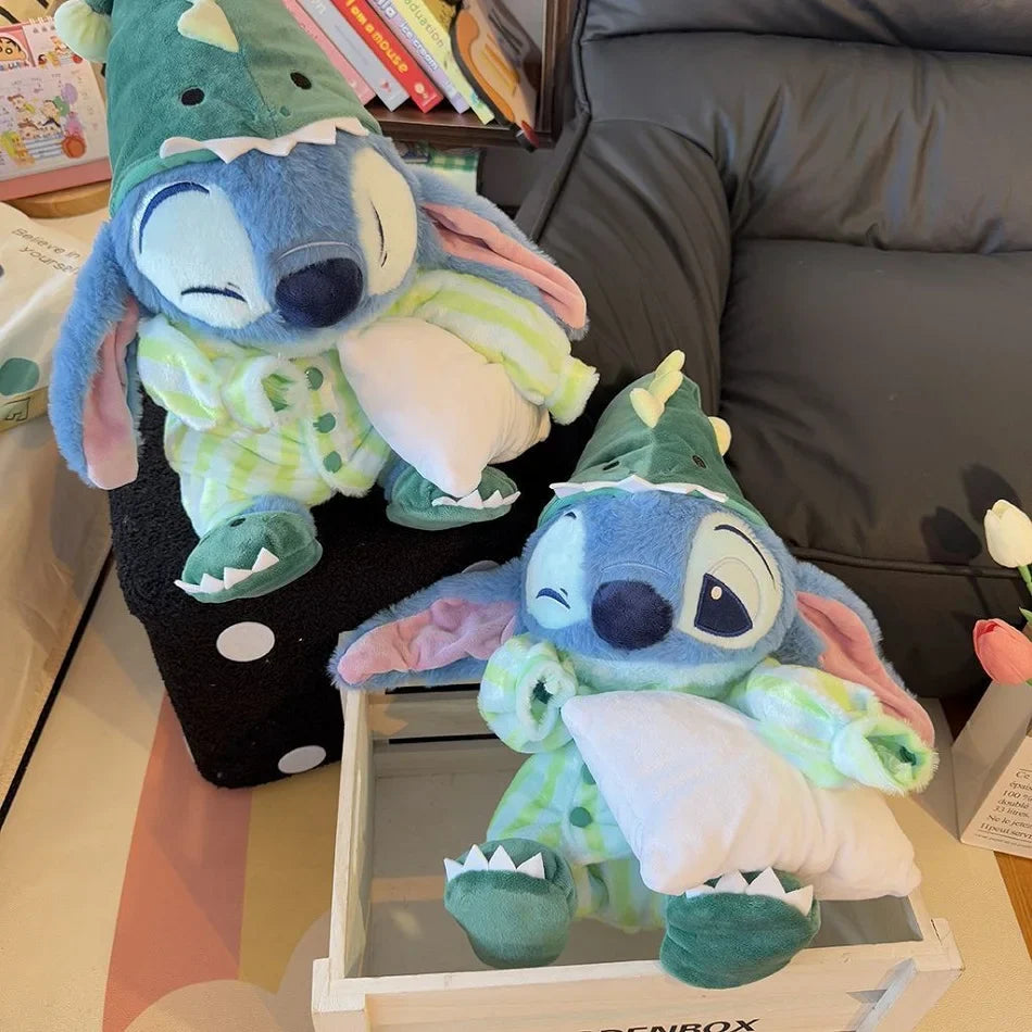 30-40cm Dinosaur Plush Doll – Cute Lilo & Stitch Sleepwear Toy, Summer Dream Series Large Pillow, Kids Birthday Gift
