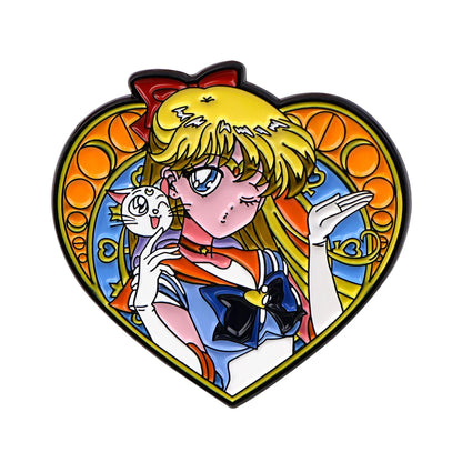 Cartoon Anime Enamel Brooch Pins – Kawaii Metal Badge Jewelry for Clothing & Backpack Gifts