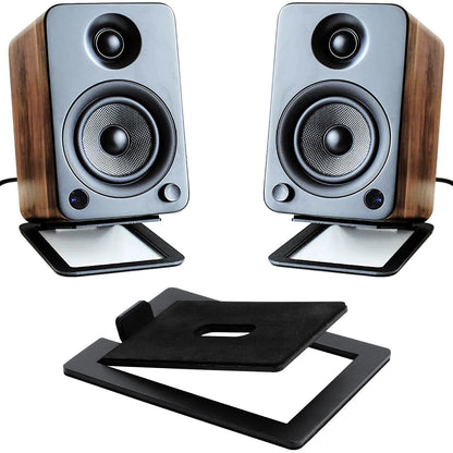 Carbon Steel Speaker Stand Base - Shock Absorbing Tabletop Audio Support
