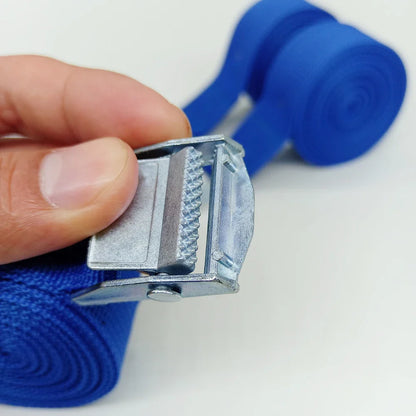 4M Zinc Alloy Ratchet Tie-Down Belt - Pressure Buckle Cargo Straps, Luggage Tightener and Tensioner for Car and Pallet Securing