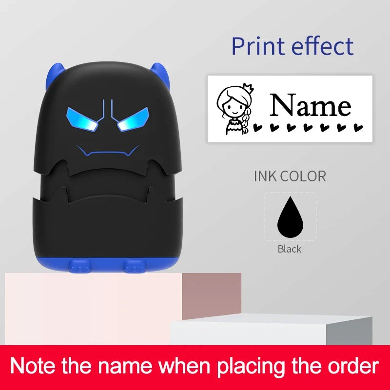 Custom Baby Name Stamp Kit - Reusable Waterproof Ink Stamp for Clothes, School Bags & Personal Items