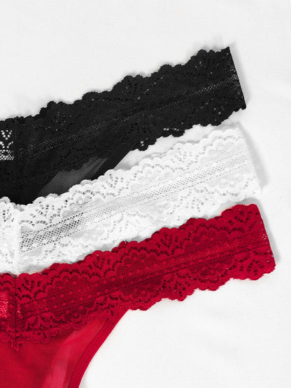 3-Pack Women’s Sexy Floral G-String Thongs — Breathable Multicolor Intimates