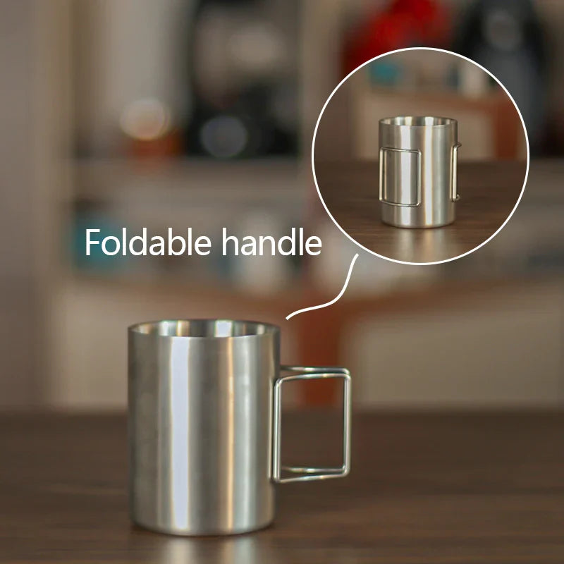 304 Stainless Steel Hanging Ear Coffee Filter Cup - Portable Hand Flush Filter with Filter Paper, Filter-free Funnel Coffee Utensils