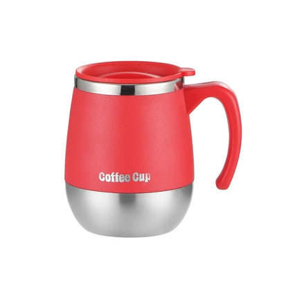 500ML Stainless Steel Insulated Coffee Cup - Double Wall Hot & Cold Travel Tumbler with Lid, Leakproof Design