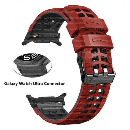 Silicone Sport Band for Samsung Galaxy Watch Ultra 47mm — No-Gap Quick Fit Curved Strap (2025 Ultra Model)