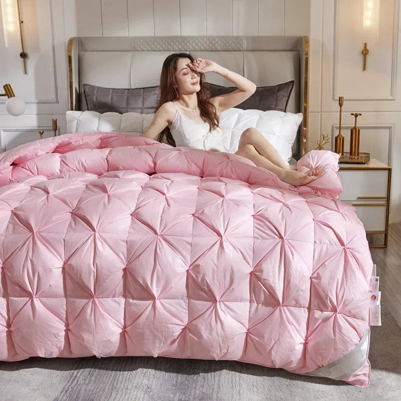 95% White Goose Down Duvet – Five-Star Hotel Quality, Warm Double or Single Goose Down Comforter