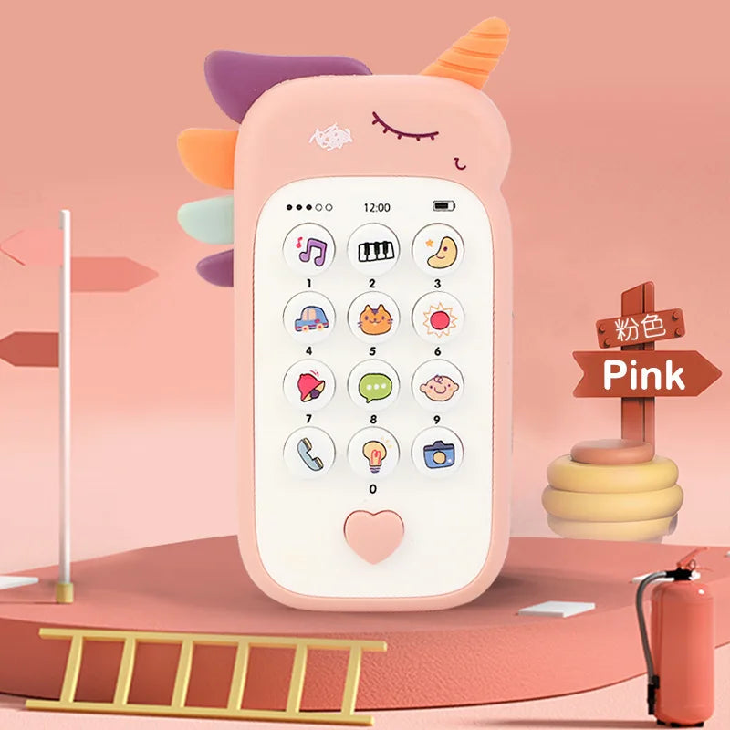 Baby Musical Phone Toy - Sound Telephone with Teether for Infants & Early Learning
