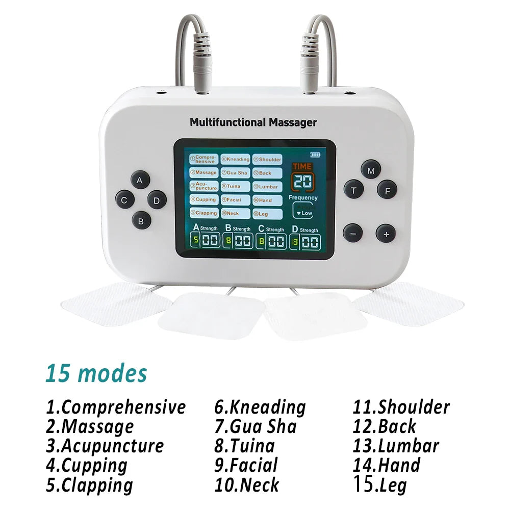 EMS Electric Muscle Stimulator — TENS Pulse Massager for Physiotherapy, Pain Relief, and Muscle Relaxation, Rechargeable Health Device
