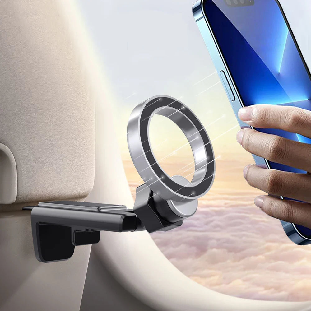 Airplane Mobile Phone Holder Stand – Portable Magnetic Travel Mount for MagSafe iPhone 16 & Xiaomi