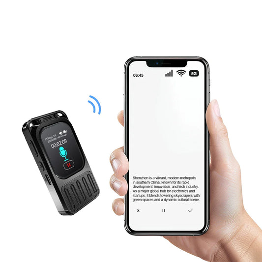 Vandlion V78AI Touchscreen Voice Recorder — Digital Audio & Video Player with 5.3" Display, Bluetooth, and Voice-to-Text Translator