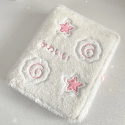 A6 Cartoon Plush Binder Photo Card Album – Cute Kpop Idol Collection Book for Girls