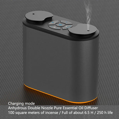 Waterless Aroma Diffuser – USB Aluminum Essential Oil Nebulizer & Air Humidifier for Home & Hotel"
