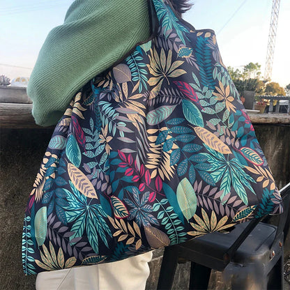 Large Capacity Foldable Shopping Bag – Eco-Friendly Waterproof Grocery & Supermarket Shoulder Tote