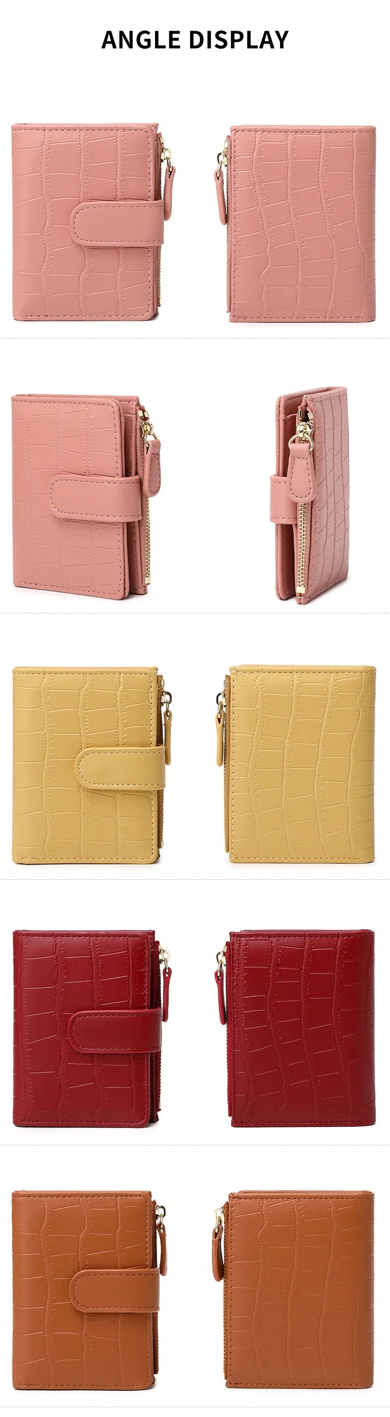 2024 New Minimalist Women’s Wallet — High-Quality PU Leather Short Coin Purse, Fashionable Double-Fold Zero Wallet Holder