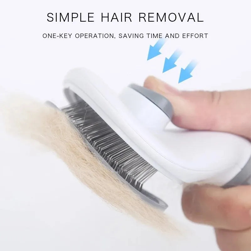 Self-Cleaning Pet Hair Remover Brush - Dog & Cat Grooming Tool | Dematting Comb for Dogs & Cats