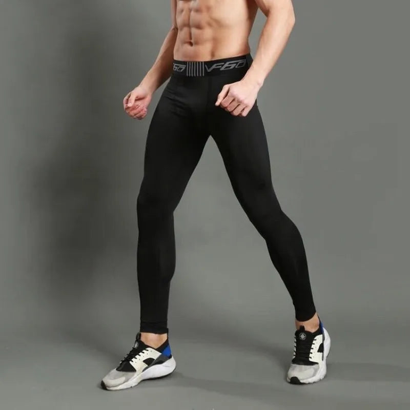 Optimize Your Performance: Men's Compression Pants - Quick Dry Fit Sportswear Running Tights for Fitness Training, Jogging, and Gym Leggings