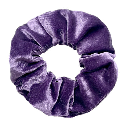 10/6/1Pcs Velvet Hair Scrunchies Set for Women – Solid Color Elastic Ponytail Hair Bands & Headband Accessories (Black Pack)