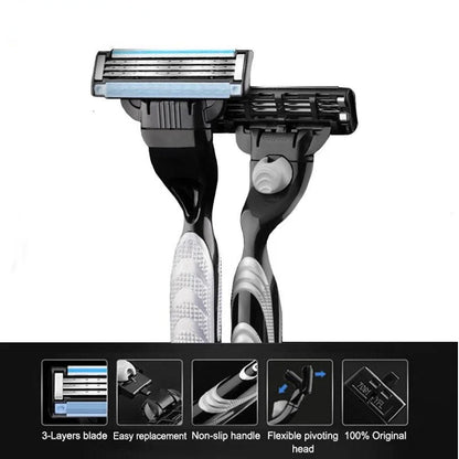 Gillette MACH 3 Men's Razor - 3-Layer Blades for Fast, Smooth Shaving and Beard Cutting