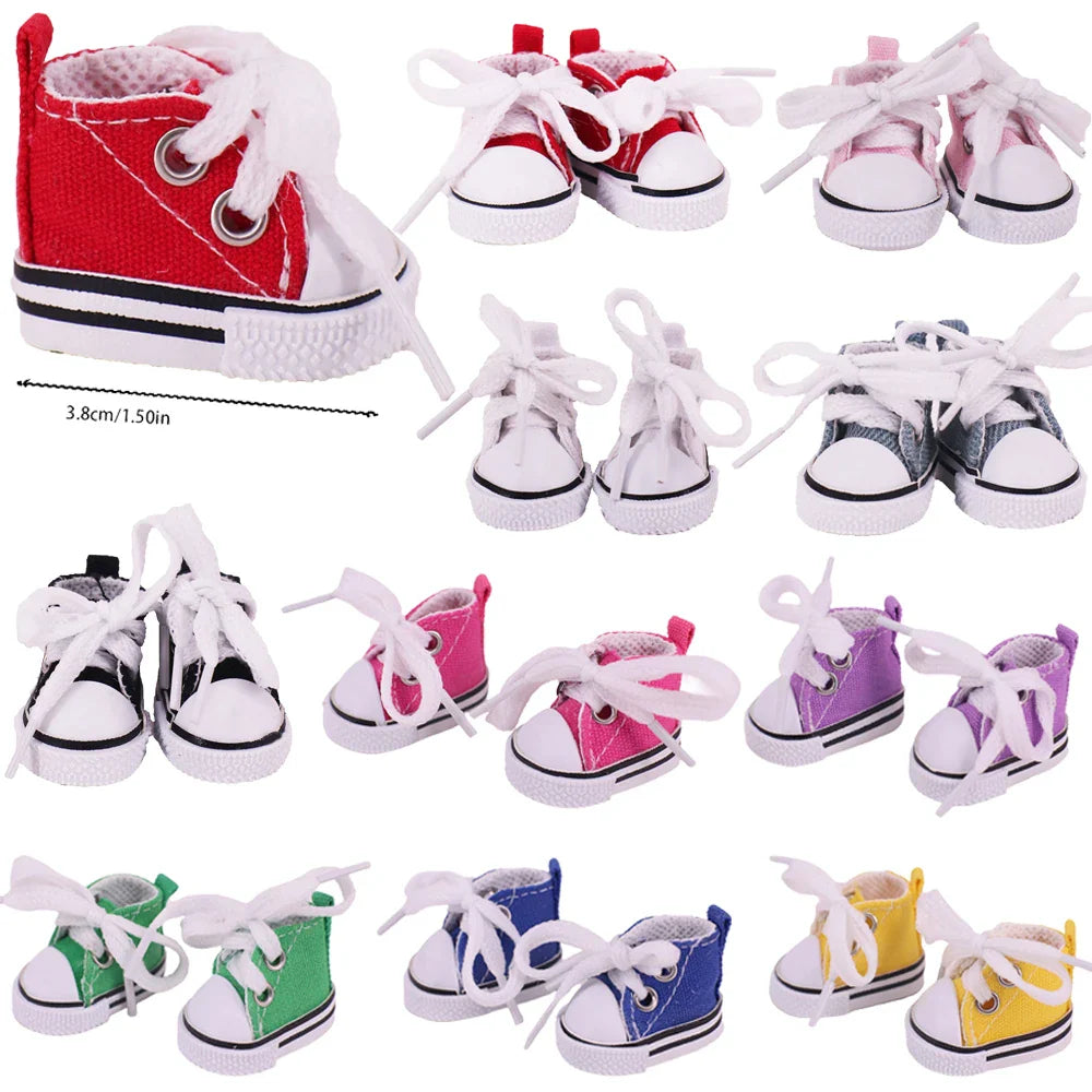 3.8cm Doll Shoes for 17cm Labubu Plush Doll – Accessories Gift for Girls