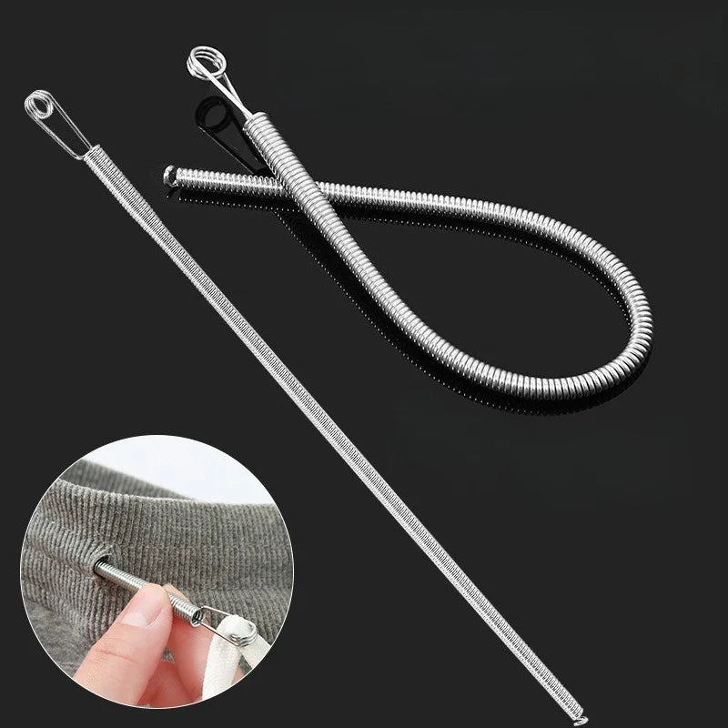 Spring Drawstring Threader Tool — Rope Threader Clip for Hoodies, Pants & Drawstring Replacement