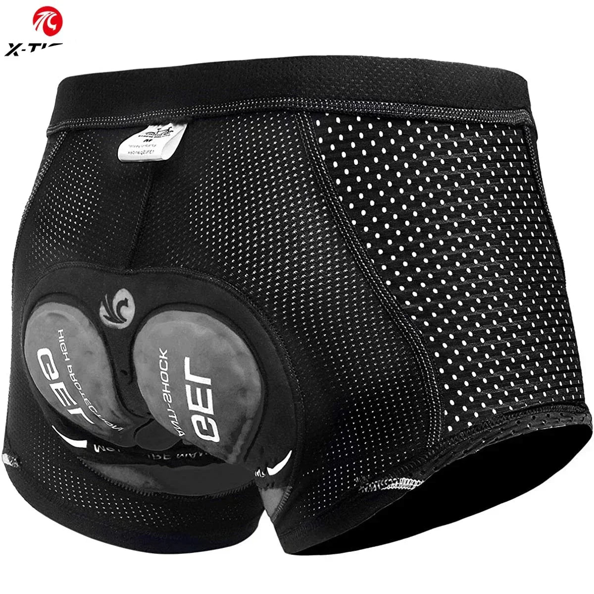 X-TIGER Men’s Cycling Underwear Shorts – 5D Gel Pad, Breathable Non-Slip Bike Shorts for MTB & Road Cycling