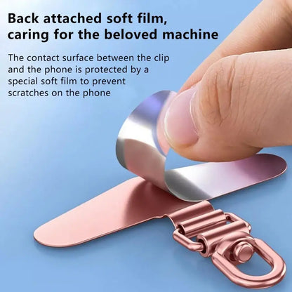 Upgraded 360° Rotatable Stainless Steel Phone Tether Tab - Metal Patch Gasket & Cellphone Lanyard Safety Connector Piece