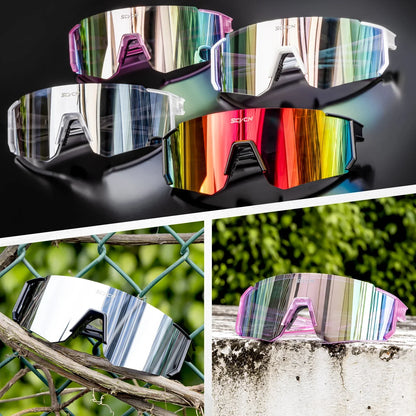 Scvcn UV400 Sports Sunglasses - Fashion Eyewear for Men and Women, Ideal for Biking, Running, Driving and Racing