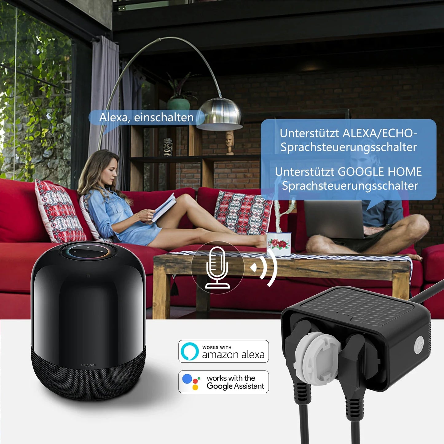 EU WiFi Smart Outdoor Power Socket — Waterproof IP44, Remote Control, Alexa & Google Assistant Compatible